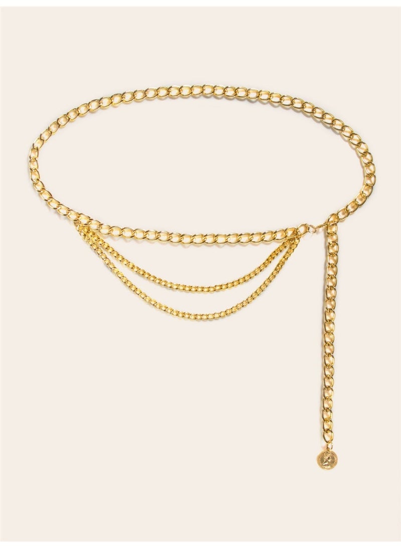 Ucanbe Gold Versatile Fashion Drape Waist Chain Belt | Adjustable 85–115cm | Lightweight 90g - Image 5